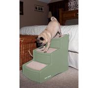Pet Gear Easy Step III Pet Stairs, 3 Step for Cats/Dogs, Removable Washable Carpet Treads, for Pets Up to 150lbs, No Tools Required, Willow