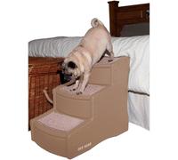 Pet Gear Easy Step III Pet Stairs, 3 Step for Cats/Dogs, Removable Washable Carpet Treads, for Pets Up to 150lbs, No Tools Required, Camel