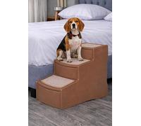 Pet Gear Easy Step III Pet Stairs, 3 Step for Cats/Dogs, Removable Washable Carpet Treads, for Pets Up to 150lbs, No Tools Required, Available in 9 Colors, Caramel