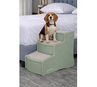 Pet Gear Easy Step III Pet Stairs, 3 Step for Cats/Dogs, Removable Washable Carpet Treads, for Pets Up to 150lbs, No Tools Required, Available in 9 Colors, Green Clover