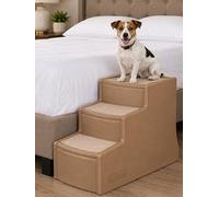 Pet Gear Easy Step III Pet Stairs, 3 Step for Cats/Dogs, Removable Washable Carpet Treads, for Pets Up to 150lbs, No Tools Required, Available in 9 Colors, Latte