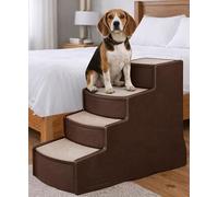 Pet Gear Easy Step IV Pet Stairs, 4 Step for Cats/Dogs, Removable Washable Carpet Treads, for Pets Up to 150lbs, No Tools Required, Available in 9 Colors, Coffee Bean
