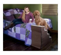 Pet Gear Easy Step IV Pet Stairs, 4 Step for Cats/Dogs, Removable Washable Carpet Treads, for Pets Up to 150lbs, No Tools Required, Espresso/Cream