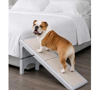 Pet Gear Free Standing Pet Ramp for Cats and Dogs, No Assembly Required, Easy Fold for Storage or Travel, Portable, Holds Up to 200lbs, Platinum