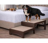 Pet Gear Free Standing Pet Ramp for Cats and Dogs, No Assembly Required, Easy Fold for Storage or Travel, Portable, Holds Up to 350lbs, Harvest Brown