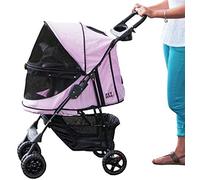 Pet Gear Happy Trails No-Zip Stroller, Pink Diamond