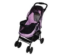 Pet Gear Happy Trails No-Zip Stroller, Pink Diamond