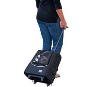 Pet Gear I-GO2 Escort Roller Backpack, Travel Carrier, Car Seat for Cats/Dogs, Mesh Ventilation, Included Tether, Telescoping Handle, Storage Pouch, Onyx