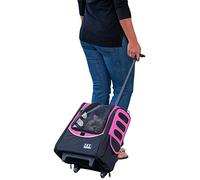 Pet Gear I-GO2 Escort Roller Backpack, Travel Carrier, Car Seat for Cats/Dogs, Mesh Ventilation, Included Tether, Telescoping Handle, Storage Pouch, Bubblegum