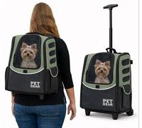 Pet Gear I-GO2 Roller Backpack, Medium Escort, Green Clover