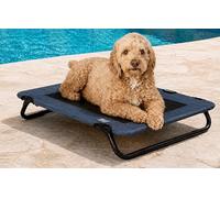 Pet Gear Lifestyle Elevated Pet Bed, No Assembly Required, Tear Resistant Cooling Mesh, Indoor & Outdoor, Lightweight and Portable, 30 Inch, Caribbean Ocean