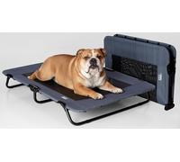 Pet Gear Lifestyle Pet Cot Elevated Bed, 40 Inch, Ocean Blue | No Assembly Required, Premium Tear Resistant Cooling Mesh, Indoor & Outdoor, Lightweight & Portable