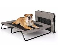 Pet Gear Lifestyle Pet Cot Elevated Bed, 40 Inch, Sand Dune | No Assembly Required, Premium Tear Resistant Cooling Mesh, Indoor & Outdoor, Lightweight & Portable