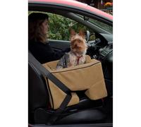 Pet Gear Lookout Booster Car Seat, Removable Comfort Pillow, Safety Tether Included, Installs in Seconds, No Tools Required, Sand