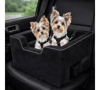 Pet Gear Lookout Booster Car Seat, Removable Comfort Pillow, Safety Tether Included, Installs in Seconds, No Tools Required, Dark Black