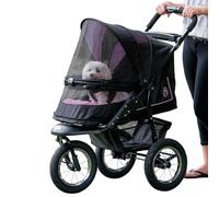 Pet Gear No-Zip NV Pet Stroller for Cats/Dogs, Zipperless Entry, Easy One-Hand Fold, Gel-Filled Tires, Plush Pad + Weather Cover Included, 3 Colors