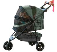 Pet Gear No-Zip Special Edition 3 Wheel Pet Stroller for Cats/Dogs, Zipperless Entry, Easy One-Hand Fold, Removable Liner, Cup Holder, 4 Colors