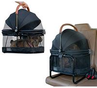 Pet Gear No-Zip View 360 Pet Carrier & Car Seat, 20", Lava | Booster Seat Frame, Mesh Ventilation, Push Button Entry, No Tools Required, For Small Dogs & Cats