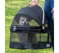 Pet Gear No-Zip View 360 Pet Carrier & Car Seat, Lava, 20" | Push Button Entry, For Small Dogs & Cats, 360 Degree Visibility