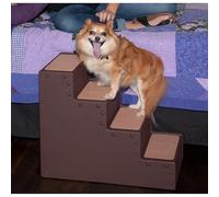 Pet Gear Pet Step IV Pet Stairs for Small Dogs and Cats up to 50 pounds, Lightweight, Easy Assembly (No Tools Required) - Available in 2 Models, Mocha