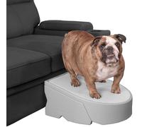 Pet Gear Stramp Stair and Ramp Combination for Dogs/Cats, Easy Step, Lightweight/Portable, Sturdy, Easy Assembly (No Tools Required), Fog