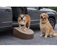 Pet Gear Stramp Stair and Ramp Combination for Dogs/Cats, Easy Step, Lightweight/Portable, Sturdy, Easy Assembly (No Tools Required), Dark Brown