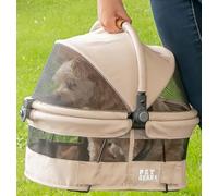 Pet Gear View 360 Ultra Lite Safety Bag for Pets and Car Seat for Small Dogs and Cats, Snap Button Entrance, 15 inches, Wheat