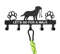 Pet Gear Wall Organizer - Mounted Hanging Rack, Multiple Hook Key Holder Board, Stylish Home Decor Storage Unit | Convenient Collar Harness Lead Display for Condo Loft Porch Garage Setup