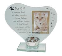 Pet Glass Memorial Candle Holder and Photo Frame - My Cat 7729