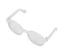 Pet Glasses - Stylish Transparent Plastic Sunglasses: Ideal for Cats, Dogs, and Other Small Pets - Halloween Costume Accessory! (White)