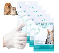 Pet Glove Wipes 30PCS Pet Wipes for Dog and Cat,Dog Washing Free Gloves,Thick Dry Cleaning Gloves for Daily Care and Traveling,Deodorizing Hypoallergenic Grooming Wipe for Fur Face Paws Ears Butt