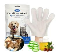 Pet Glove Wipes for Dog Travel: One Glove, Full Clean - Extra Thick