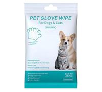Pet Glove Wipes for Dogs and Cats, Cleaning Gloves, Deodorizing Hypoallergenic Grooming Wipes Wash Free Wipes for Daily Care and Traveling, Safe for All Pets, Unscented, Easy Use, 6 PCS/Pack (1)