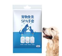 Pet Glove Wipes for Dogs - Outdoor Shedding Wipes - Portable No Rinse Dog Cleaning Glove for Walking Camping Travel Car Seniors Home Puppies Kittens Bunnies