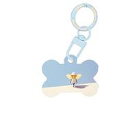 Pet Go ID Tags Candyman Personalized Dog Tags and Cat Tags, Bone-Shaped Acrylic Sky Blue Small