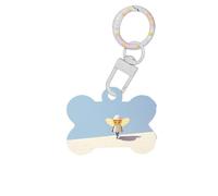 Pet Go ID Tags Candyman Personalized Dog Tags and Cat Tags, Bone-Shaped Acrylic White Small
