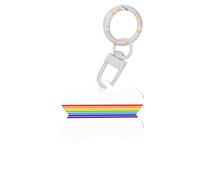 Pet Go ID Tags The Jewish Flag Personalized Dog Tags and Cat Tags, Bone-Shaped Acrylic White Medium