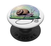 Pet Goals Cute Snail Nature Lover Forestcore Humor PopSockets Adhesive PopGrip
