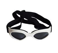 Pet Goggles with Water and Wind Protection, Fashion White Ac | Geometric Shape Design, Comfortable Vent Style, Pet Accessories for Dogs and Cats, Eyewear for Outdoor Wear
