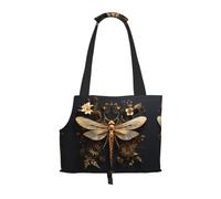 Pet-Gold Exquisite Dragonfly print portable bag, lightweight and breathable, suitable for taking small pets out.
