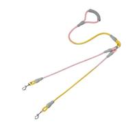 Pet Gradient Color Dog Leash One Drag Two Leashes Anti-entanglement Double-headed Dog Leash(Yellow,1.2cm0.8M-1cm0.6M)