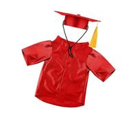 Pet Graduation Robe with Hat Soft Fabric Costume for Holiday Pet Graduation Ceremony Accessories