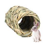 Pet Grass Tunnel - Woven Tie, Bunny Chew House | Hamster, Gerbil, Guinea Pig Tunnel, Edible Bed for Small Animals, Interactive Tunnel Toy for Chew and , 36g