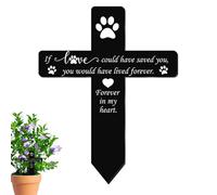 Pet Grave signs - 1 x Memorial Plaques | cat Graves Decoration | Remembrance Garden Decor, Cemetery Sign Lawn Ornaments, Garden Yard Outdoor Decoration | Graveside Memorial Stake for Gardens La