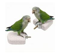 Pet Grinding Stone Perch Set,2PCS Natural Pumice Bird Perch Platform for Cage Play and Activity Platforms,Parrot Perch Platform for Budgie Cage and Cockatiels Other Small Birds