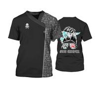 Pet Groomer T Shirt for Women/Men Cute 3D Printed O-Neck Short Sleeve Tops Dogs Care Grooming Work Uniforms Unisex Workwear Pullover Tees(No Zipper/Buttons)