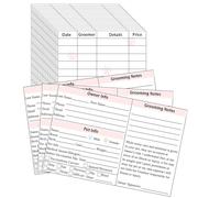 Pet Grooming Appointment Reminder Cards,4 x 6 Inches Double Sided Check-in Cards for Dog and Cat GroomerClient Profile Service Record Clip Card for Professional Pets and Cats Groomers,50 Pcs