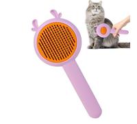 Pet Grooming Brush 2-in-1 Shedding Comb with Release Button for Pet