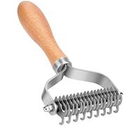 Pet Grooming Brush, 2 Sided Undercoat Rake for &,Safe Dematting Comb & Deshedding for Matted Hair/Tangles