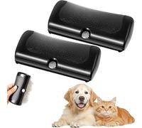 Pet Grooming Brush - 2025 Upgrade Dog & Cat Deshedding Brush with Ergonomic Handle, Gentle Fur Remover for Shedding Control, Comfortable Pet Hair Brush for All Coat Types (Black, 2PCS)